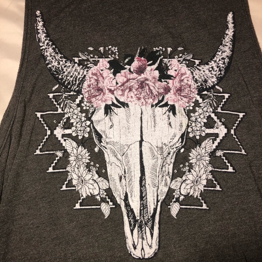 Longhorn Skull Tank top
